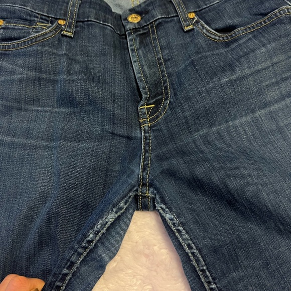 7 For All Mankind Dark Wash Skinny Jeans - Picture 5 of 6